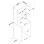 Hanah Home KD101 - 2674 Armario para lavadora elegante y funcional, Nogal y Antracita